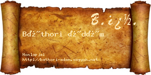 Báthori Ádám névjegykártya